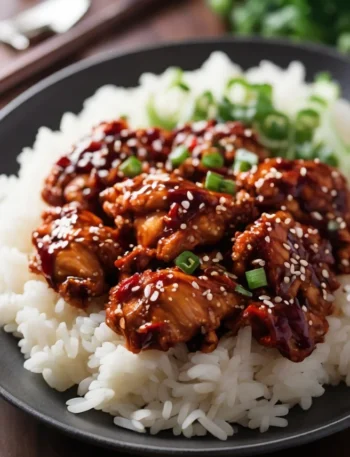 rice recipe with korean chicken​