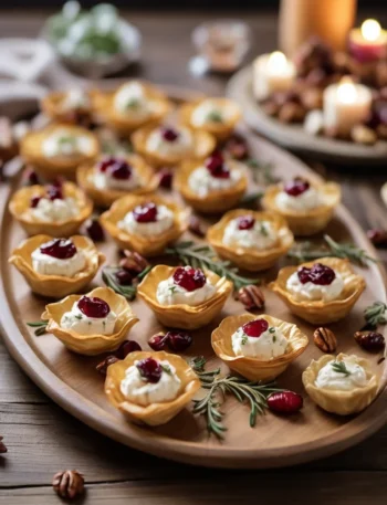 Cranberry Goat Cheese Phyllo Cups
