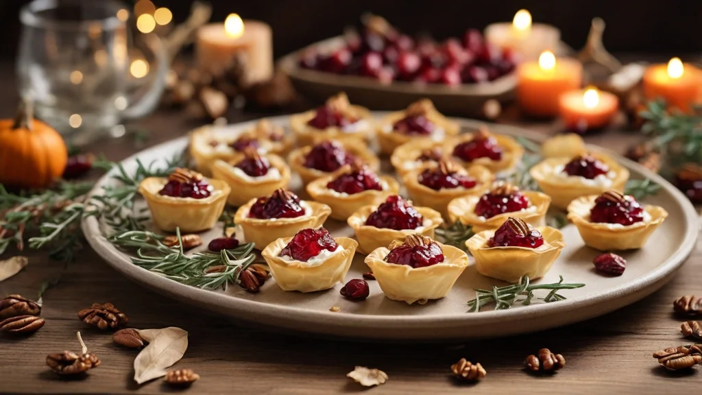 Cranberry Goat Cheese Phyllo Cups