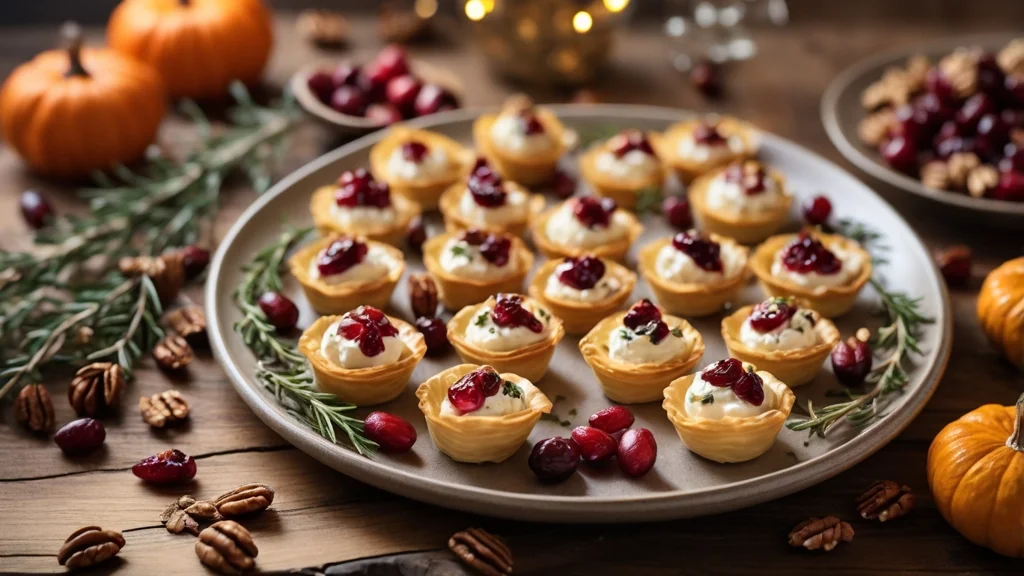 Cranberry Goat Cheese Phyllo Cups