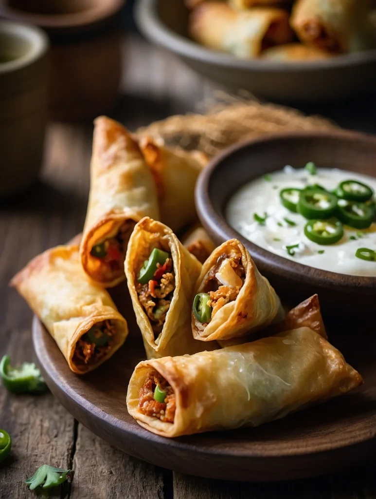 egg roll wrapper goat cheese jalapeno recipe