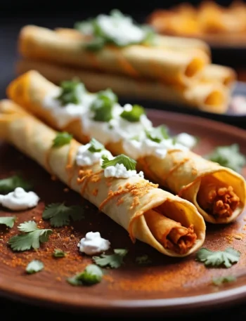 Air Fried Tossed Taquitos