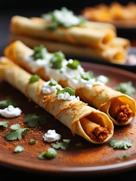 Air Fried Tossed Taquitos