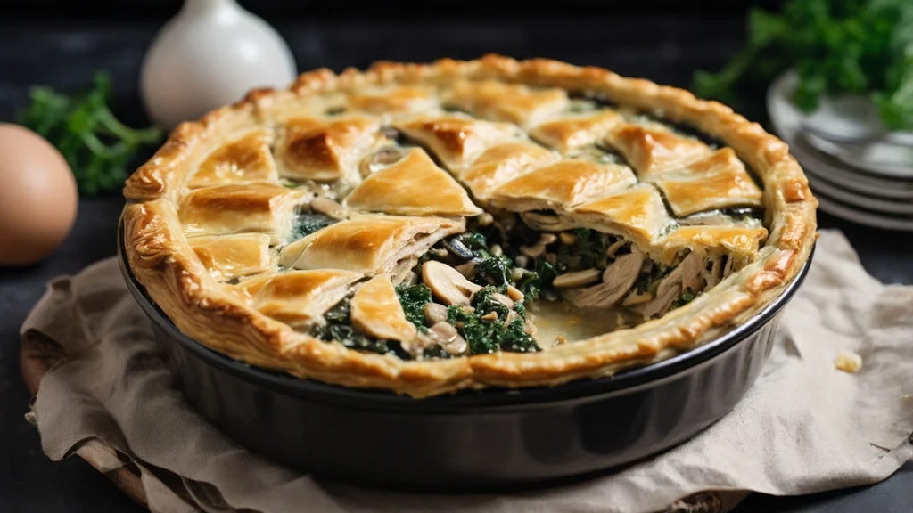 Chicken Kale Mushroom Pot Pie