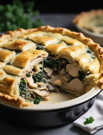 Chicken Kale Mushroom Pot Pie