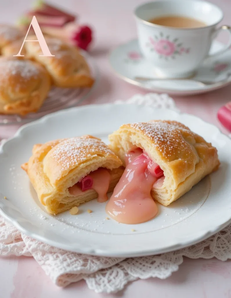 Rhubarb & Custard Puff Pockets