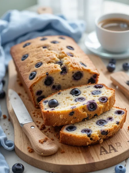 Cottage Cheese Blueberry Breakfast Cake