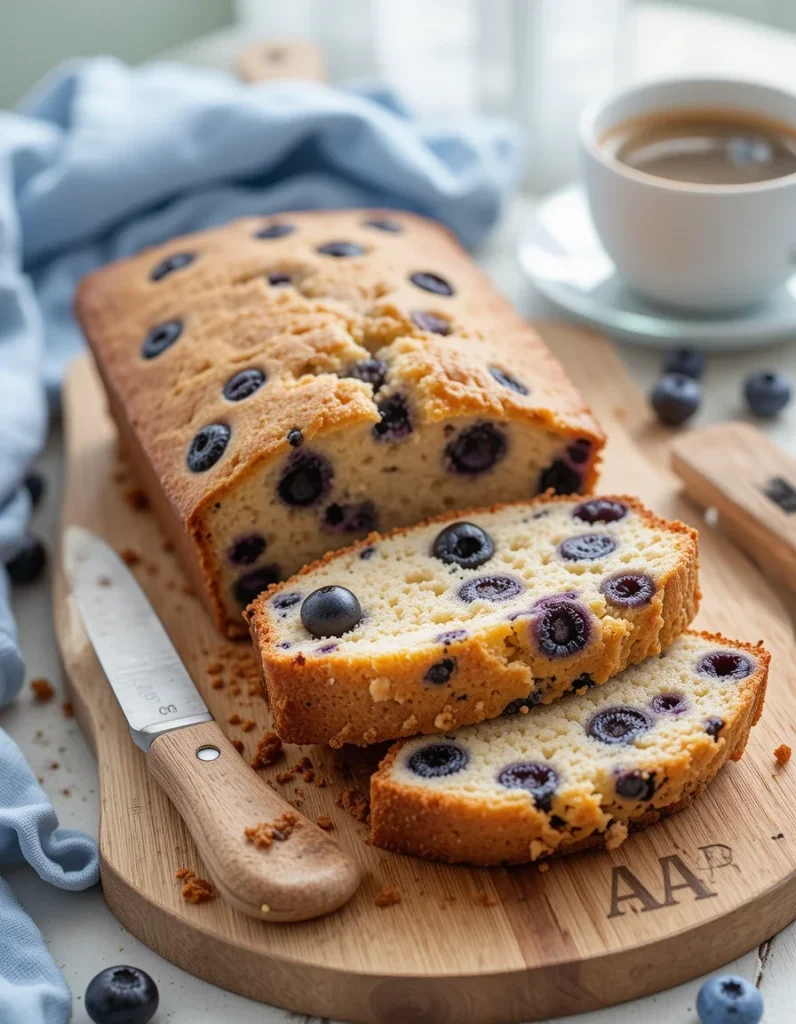 Cottage Cheese Blueberry Breakfast Cake