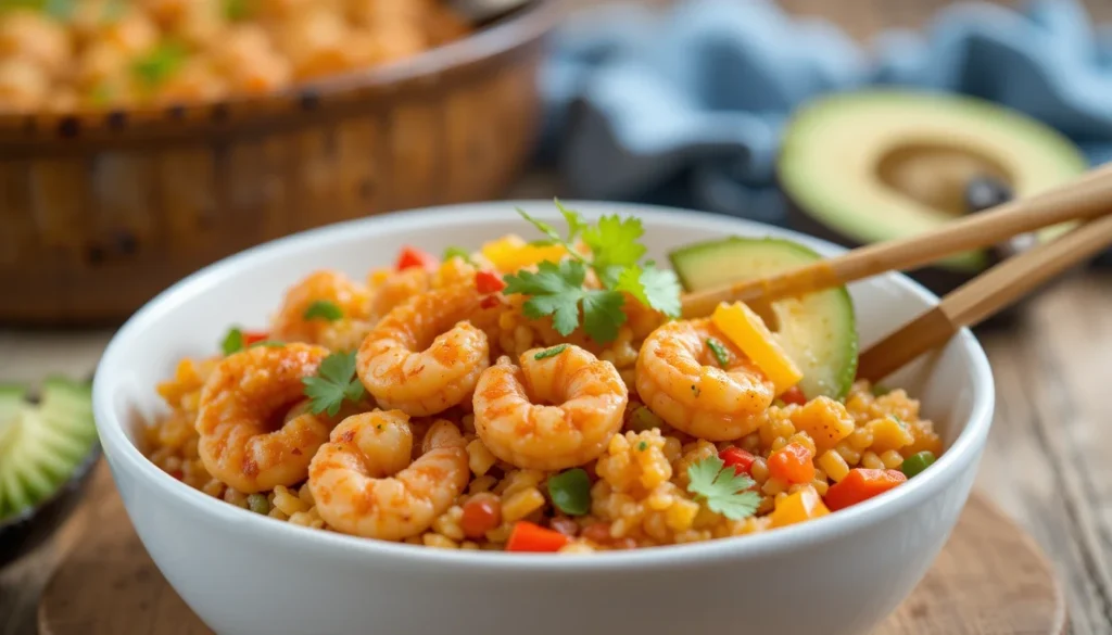 Shrimp Fajita Rice Casserole