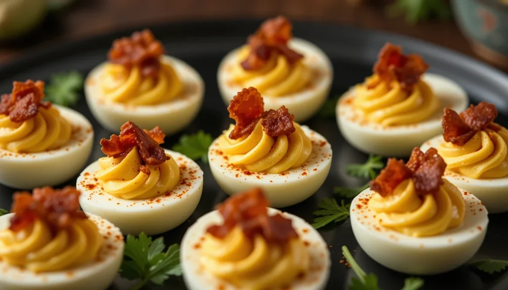 Chipotle Bacon Deviled Eggs