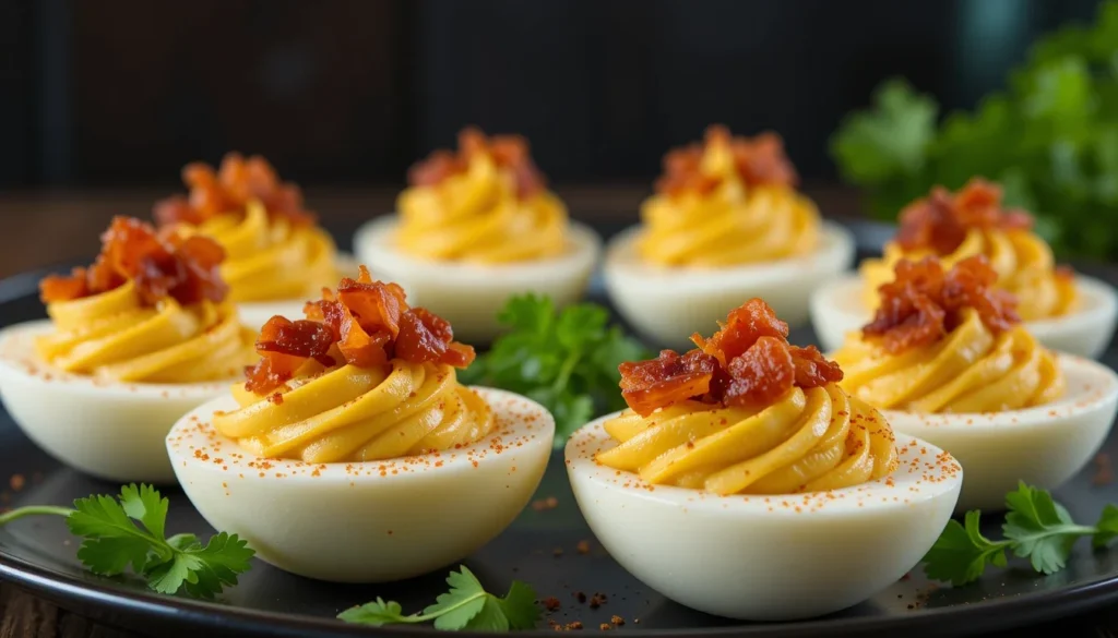 Chipotle Bacon Deviled Eggs