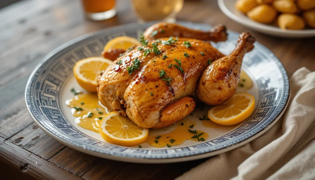 Greek Honey Mustard Roast Chicken