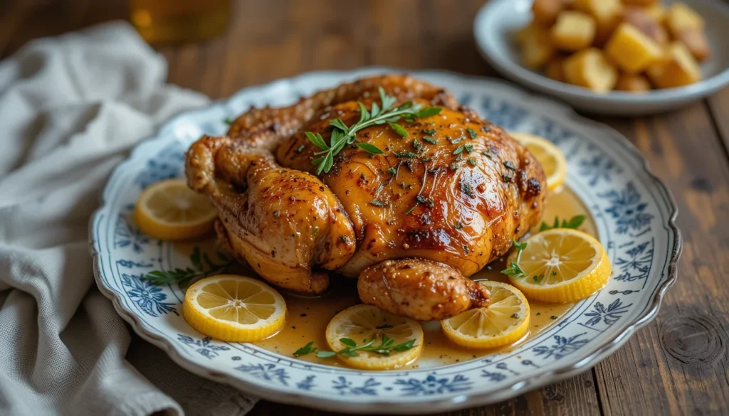 Greek Honey Mustard Roast Chicken